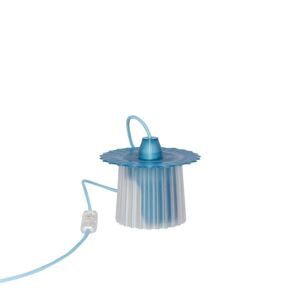 Lampe a poser Warren & Laetitia AMANDA-Lampe a poser Materiaux recycles L18cm Bleu