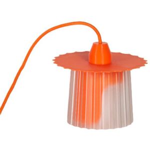 Lampe a poser Warren & Laetitia AMANDA-Lampe a poser Materiaux recycles L18cm Orange