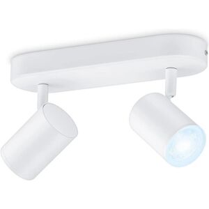 Spot Wiz IMAGEO-Spot 2 lumieres orientable connecte dimmable blanc chaud blanc froid L25cm Blanc