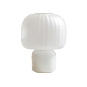 Lampe a poser Vanity Boum LOULOU-Lampe a poser LED Verre teinte/Verre depoli H30cm Blanc