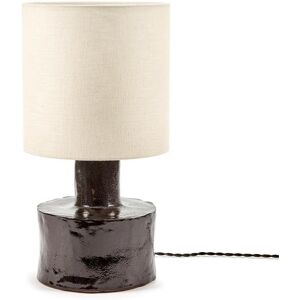 Lampe a poser Serax CATHERINE-Lampe a poser ceramique et lin H47cm Noir