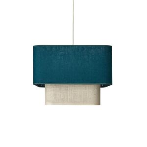 LIGHTONLINE Suspension LIGHTONLINE AINHOA-Suspension double Jute ou Lin L35cm Bleu