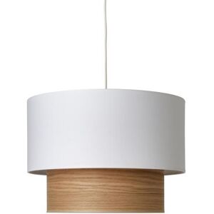 LIGHTONLINE Suspension LIGHTONLINE ARBOIS-Suspension bi-matières Coton/Lin Ø40cm Blanc