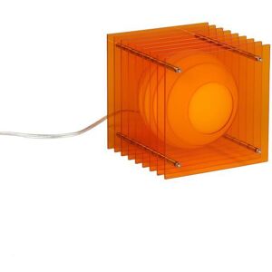 Lampe à poser BANG LOP SMALL SQUARE-Lampe à poser LED Acrylique H18cm Orange - Publicité