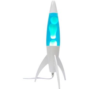 Lampe a poser Fisura ROCKET-Lampe lave Metal/Verre H45cm Bleu