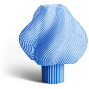 Lampe a poser Creme Atelier SOFT SERVE PORTABLE-Lampe sans fil LED variateur integre Plastique recycle H23cm Bleu