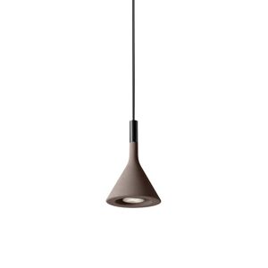 Suspension Foscarini APLOMB MINI-Suspension Ciment LED Ø11,5cm Marron