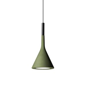 Suspension Foscarini APLOMB-Suspension Ciment ampoule LED Ø16,5cm Vert