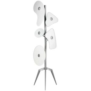 Lampadaire Foscarini ORBITAL-Lampadaire Tripode Metal & Verre Satine H170cm Blanc