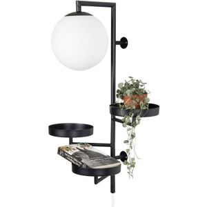 Applique murale Globen Lighting ASTORIA-Applique murale avec tablettes H62cm Noir