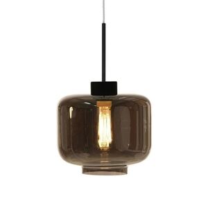 Suspension Globen Lighting RITZ-Suspension Verre/Metal Fume/Noir Ø25cm Noir