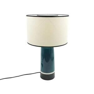 Lampe a poser Maison Sarah Lavoine SICILIA-Lampe a poser Ceramique & Coton H49cm Bleu
