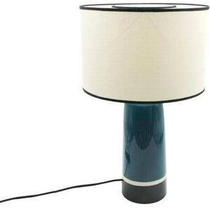 Lampe à poser Maison Sarah Lavoine SICILIA-Lampe à poser Céramique & Coton H49cm Bleu