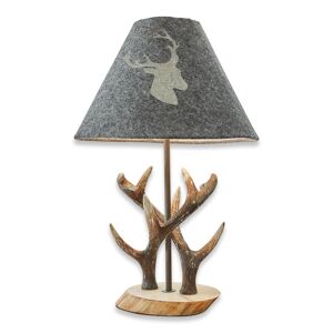 Lampe à poser Lodge, gris/marron (46cm)