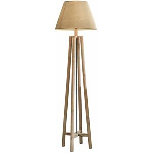 LOBERON Lampadaire Edgewood, marron/lin (155cm) - Publicité