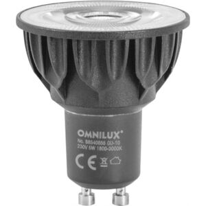 OMNILUX GU-10 230V COB 5W LED 1800-3000K dim2warm - Lampes LED socle GU10