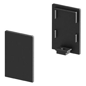 SLV GRAZIA 10, embouts pour profil en saillie standard, avec diffuseur haut, noir, 2 pieces - Accessoires pour eclairage decoratif