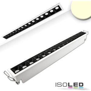 ISOLED Luminaire encastre LED ligne grille blanc/noir, grad. par TRIAC, 30W, blanc chaud - Luminaires encastres