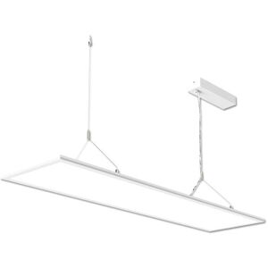 ISOLED Pendentif de bureau LED direct/indirect, 20+20W, 30x120cm, blanc, UGR - Lampes pendulaires