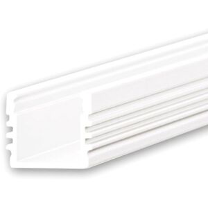 ISOLED Profilé en applique LED SURF12 aluminium revêtu par poudre blanc RAL 9010, 200 cm - Profilés LED et profilés encastrés