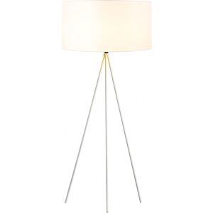 SLV FENDA, lampadaire interieur, trepied, blanc/chrome, E27, 40W max, sans abat-jour - Lampes d?ambiance, de table et sur pied