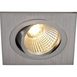 SLV NEW TRIA 77, encastré de plafond intérieur, simple, carré, alu brossé, LED, 8W, 3000K - Spot de plafond