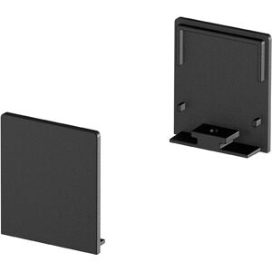 SLV GRAZIA 20, embouts pour profil en saillie plat, avec diffuseur haut, noir, 2 pieces - Accessoires pour eclairage decoratif