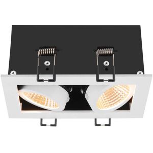 SLV KADUX, encastré de plafond, double, 3000 K, 38°, IP 20, carré, blanc - Luminaires encastrés