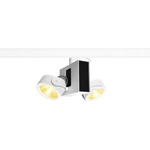 SLV TEC KALU TRACK, spot pour rail 3 allumages, intérieur, double, 24°, blanc/noir, LED, 31W - Lampes avec adaptateur triphasé 230V