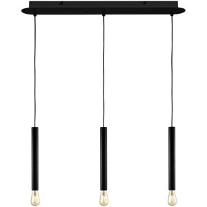 SLV FITU, suspension intérieure, hauteur 40 cm, noir, E27, 60W max, câble nu sans patère de 2,5m - Lampes pendulaires