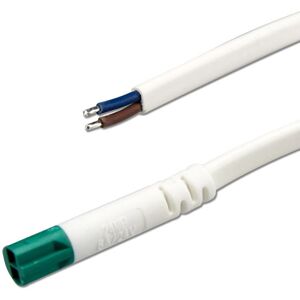 ISOLED Cable de connexion mini-prise male, 1 m, 2x0,75, IP54, blanc-vert, max. 48V - Accessoires divers
