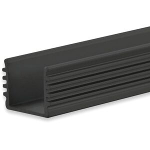ISOLED Profilé en applique LED SURF12 BORDERLESS aluminium noir revêtu par poudre RAL 9005, 200 cm - Profilés LED et profilés encastrés