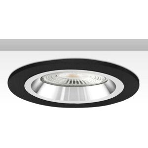 ISOLED Col d'encast ronde fix limitant la luminance noir et gris pour GU10/MR16, - Encastrés de plafond