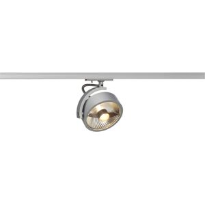 SLV KALU TRACK, spot pour rail 1 allumage, intérieur, gris argent, GU10/QPAR111, 75W max - Lampes avec adaptateur monophasé