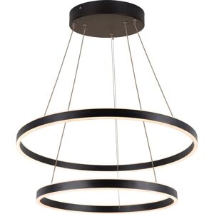 SLV ONE DOUBLE, suspension interieure, up/down, noir, LED, 55W, 3000/4000K, interrupteur CCT - Lampes pendulaires