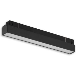 ISOLED Track48 lumiere lineaire 30cm noir, 10W, 120°, 48V DC, 3000K, CRI90, DALI dimmable - Lampes avec adaptateur triphase 48V