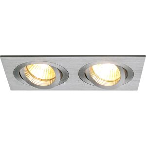 SLV NEW TRIA 155, encastré de plafond intérieur, double, alu brossé, GU10/QPAR51, 2x 50W max - Spot de plafond - Publicité