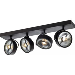 SLV KALU, applique et plafonnier intérieur, quad, noir, GU10/QPAR111, 4x 75W max - Lampes murales et de plafond