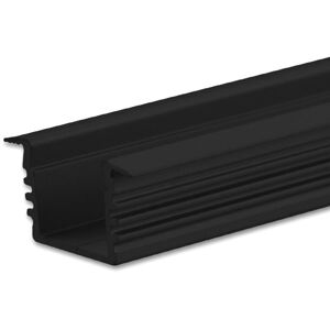 ISOLED Profil d'installation LED DIVE12 aluminium noir, 200cm - Profiles LED et profiles encastres