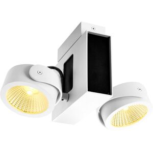 SLV TEC KALU, plafonnier interieur, double, angle 24°, blanc/noir, LED, 31W, 3000K, variable Triac - Lampes murales et de plafond