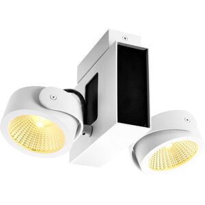 SLV TEC KALU, plafonnier intérieur, double, angle 24°, blanc/noir, LED, 31W, 3000K, variable Triac - Lampes murales et de plafond