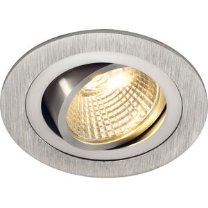 SLV NEW TRIA 77, encastré de plafond intérieur, simple, rond, alu brossé, LED, 8W, 2700K, clips - Spot de plafond - Publicité