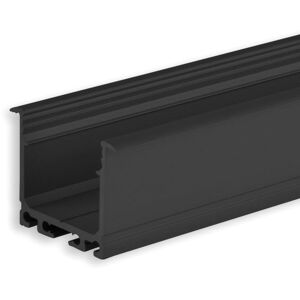 ISOLED Profil d'installation LED DIVE24 aluminium noir RAL9005, 200cm - Profiles LED et profiles encastres