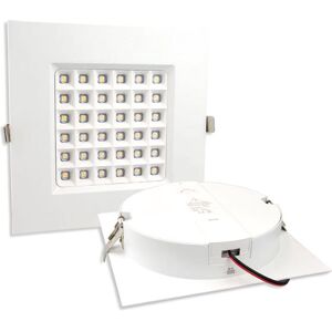 ISOLED DL LED gam carree, col blc, 18W, UGR - Spot de plafond