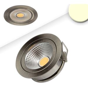 ISOLED Spot LED encastre pour meuble COB avec reflecteur, 3W, 60°, nickel brosse, blanc chaud - Luminaires encastres