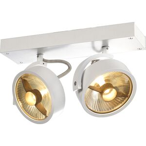 SLV KALU, applique et plafonnier intérieur, double, blanc mat, GU10/QPAR111, 2x 75W max - Lampes murales et de plafond - Publicité