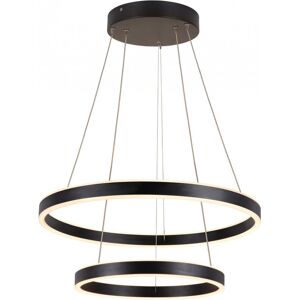 SLV ONE DOUBLE, suspension interieure, up/down, noir, LED, 35W, 2700/3000K, interrupteur CCT - Lampes pendulaires