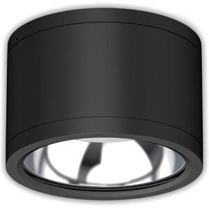 ISOLED Spot plafonnier apparent à LED IP65, noir, 25W, ColorSwitch 3000 4000 5000K, dimmable - Lampes murales et de plafond