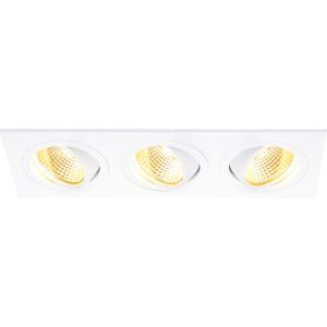 SLV Encastré NEW TRIA 3 SET à trois lampes, LED, 2700K, rectangulaire, bla - Spot de plafond