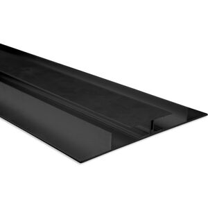 ISOLED Profile pour construction seche LED plan, noir anodise RAL 9005, 200 cm - Luminaires encastres
